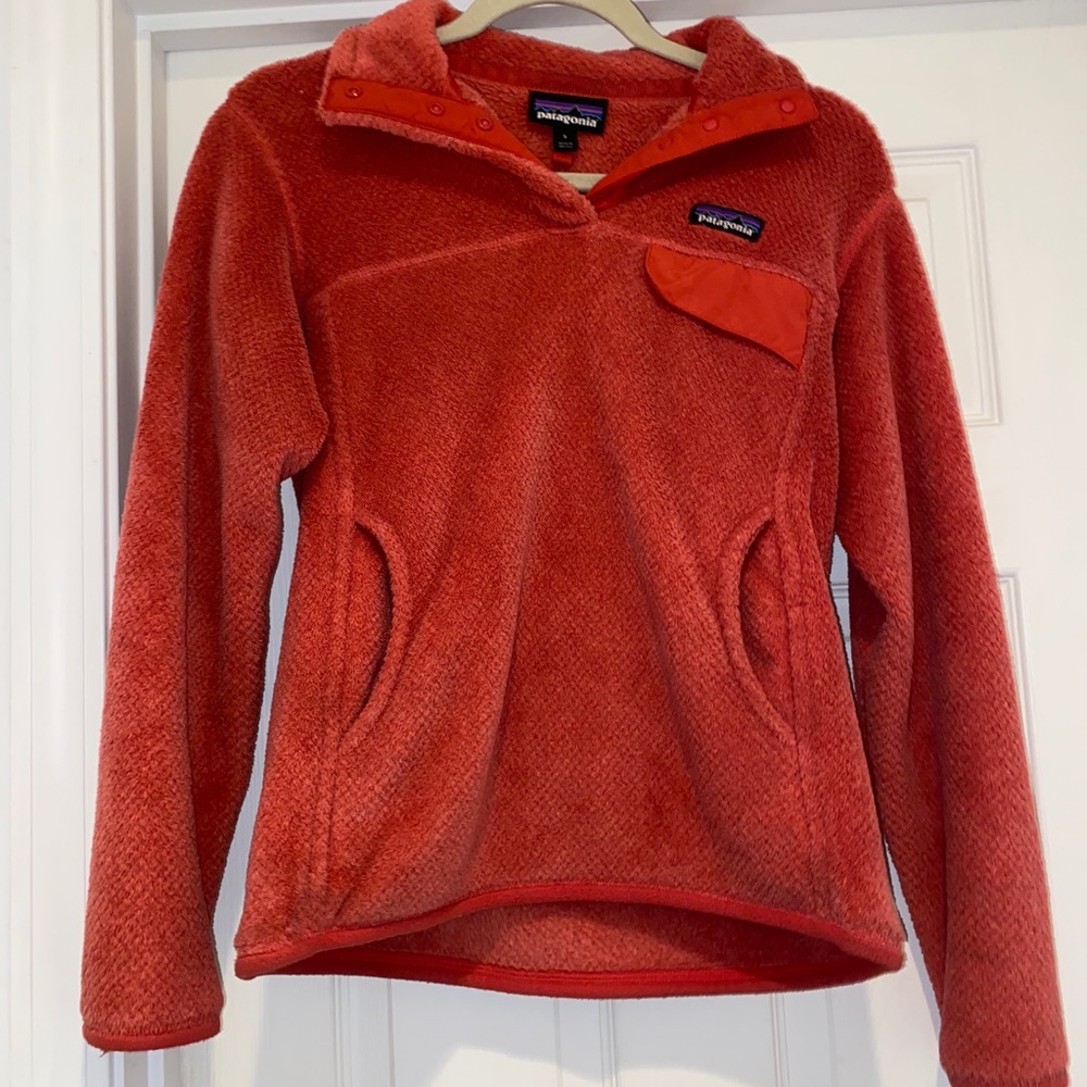 Coral Patagonia Snap-T Fleece Pullover